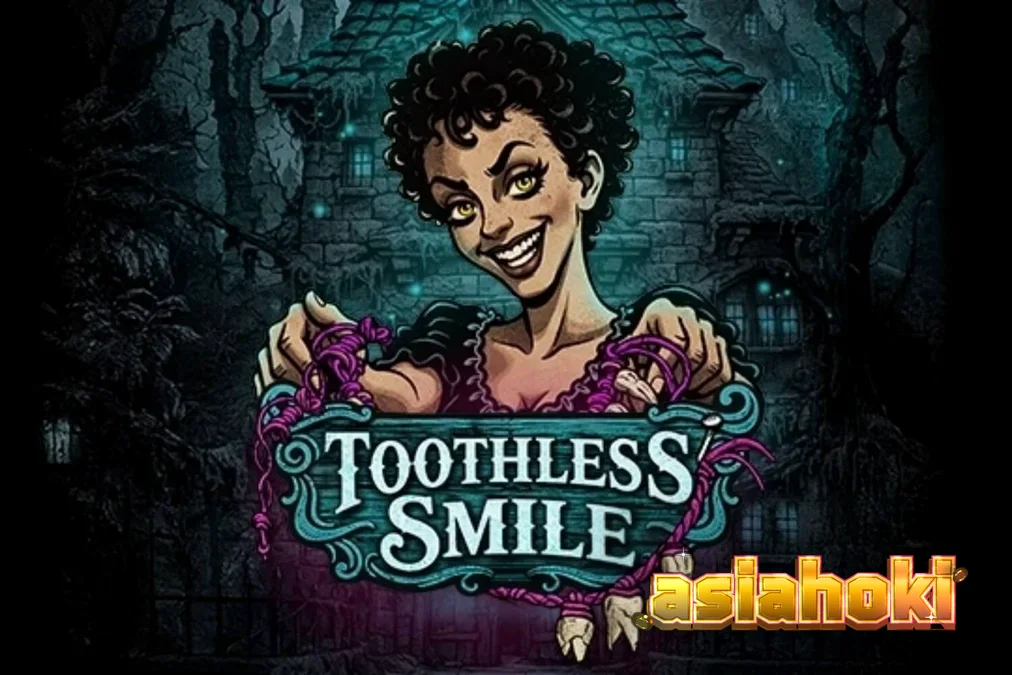 Tampilan visual slot Toothless Smile dengan tema horor dental